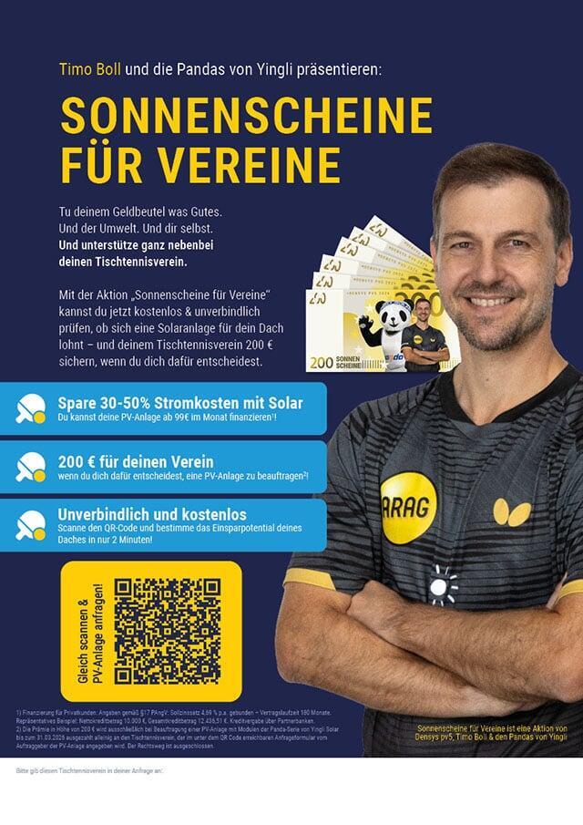 Sonnenscheine fuer Vereine Plakat