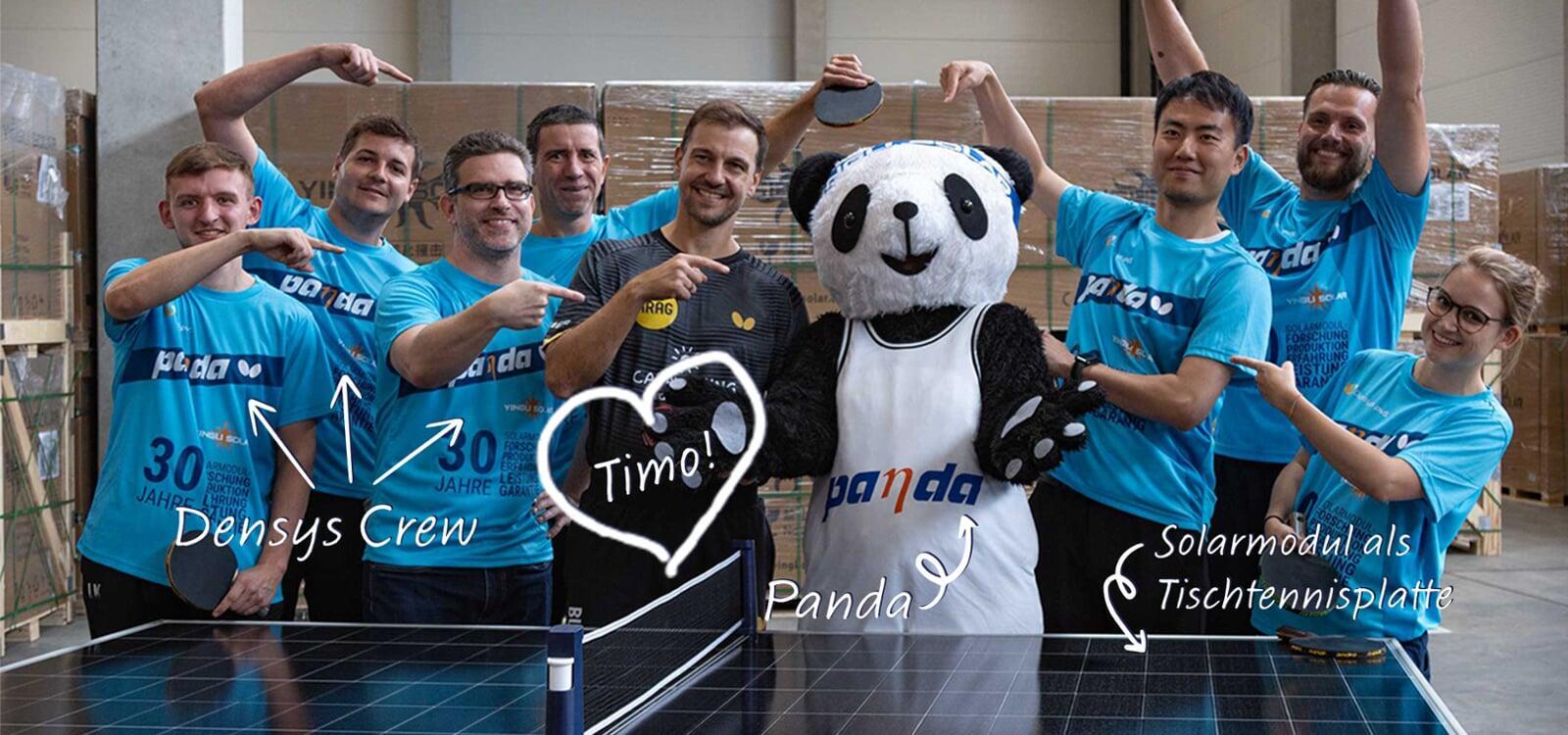 Sonnenscheine fuer Vereine mit Timo Boll und den Pandas von Yingli